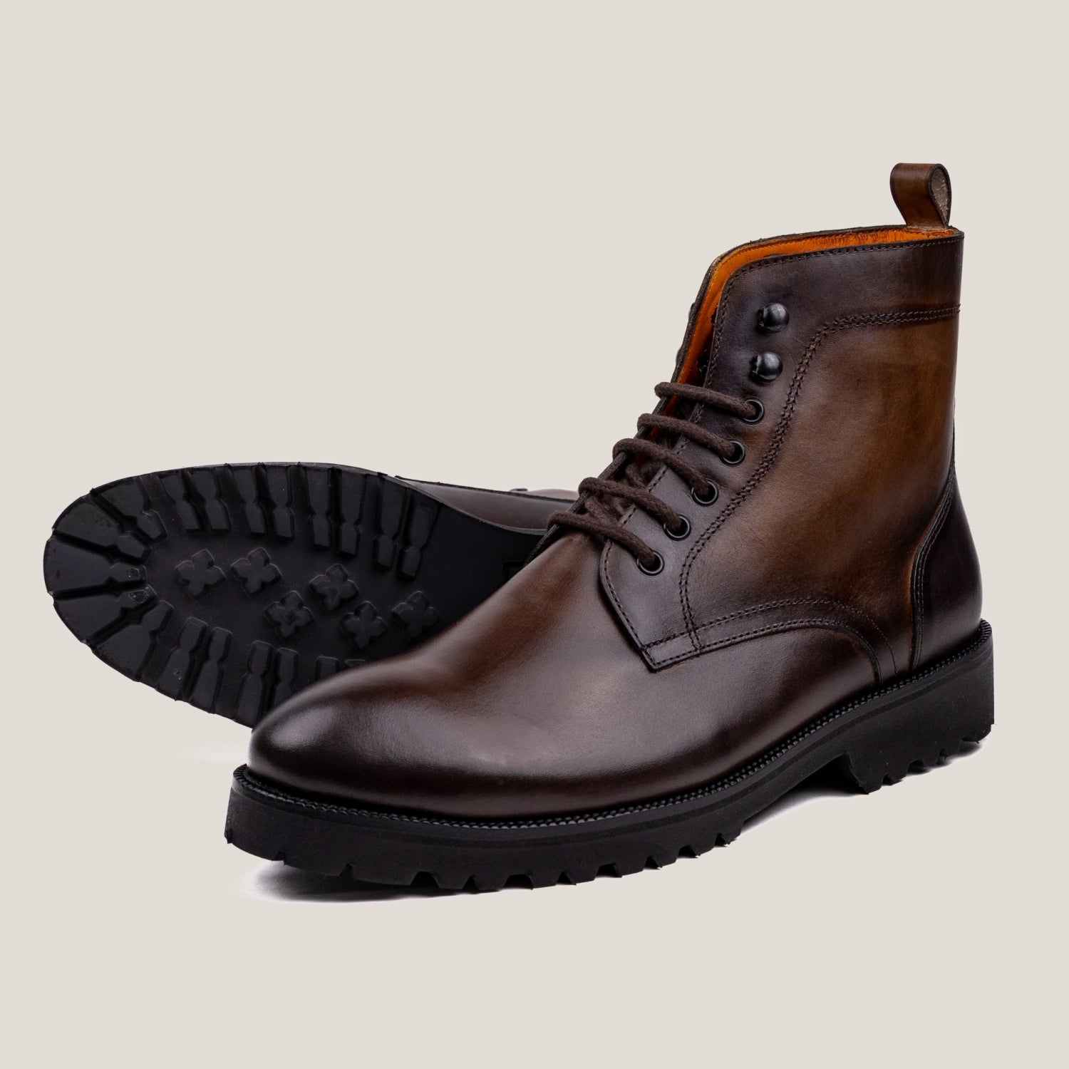 Bolzano24 - Saddle Brown Patina Leather - Boots