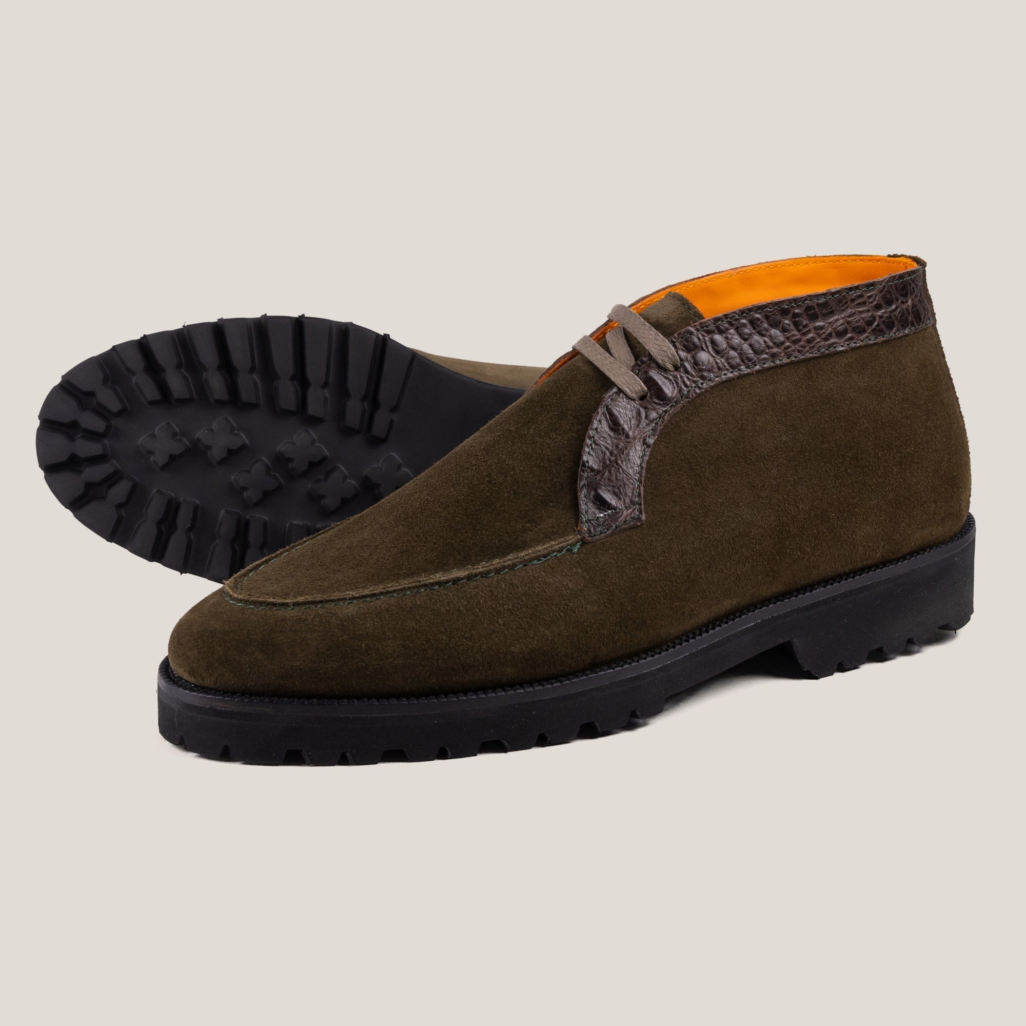 Lecco - Camouflage Green Suede - Chukkas