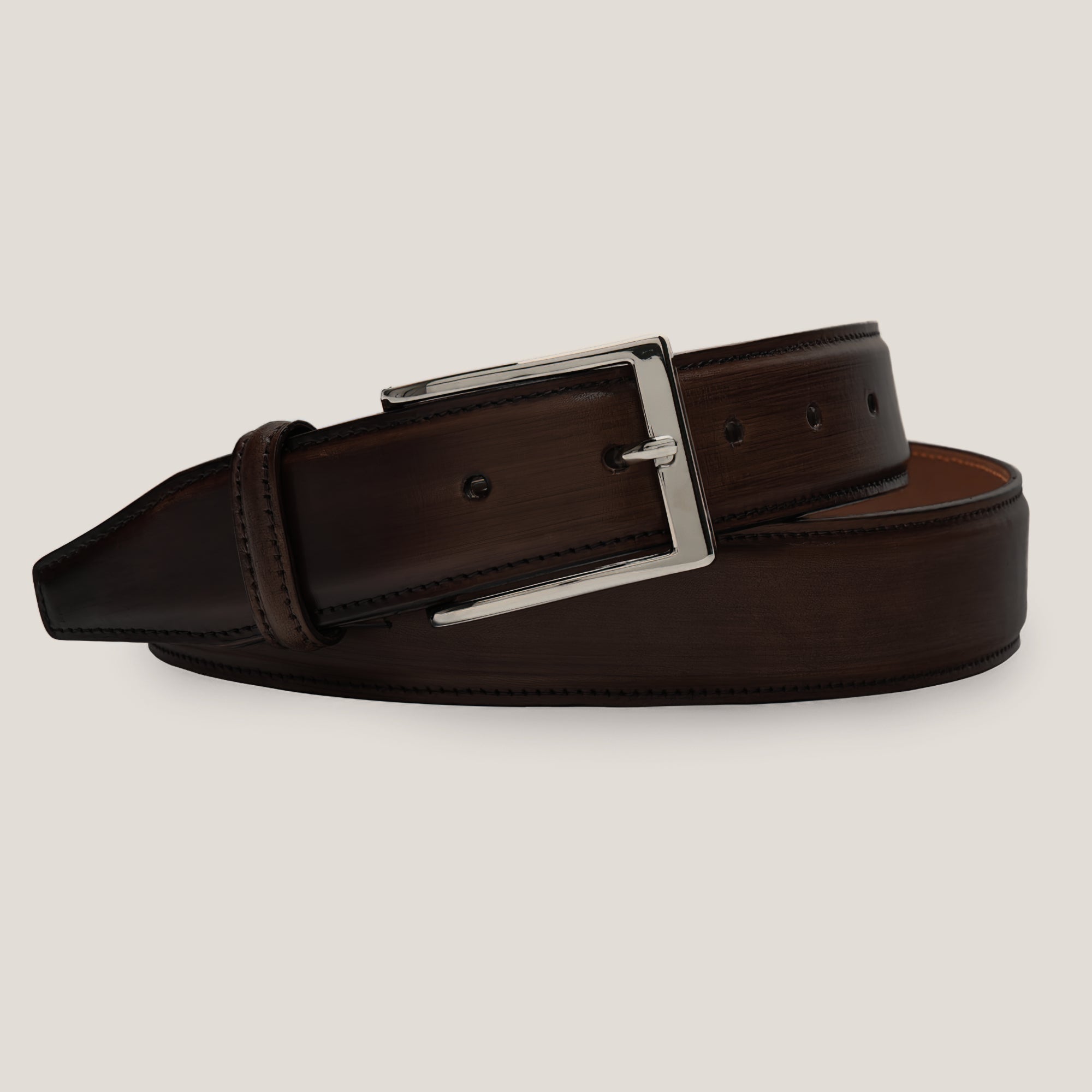 Leather Artisan Belt - Cacao Brown