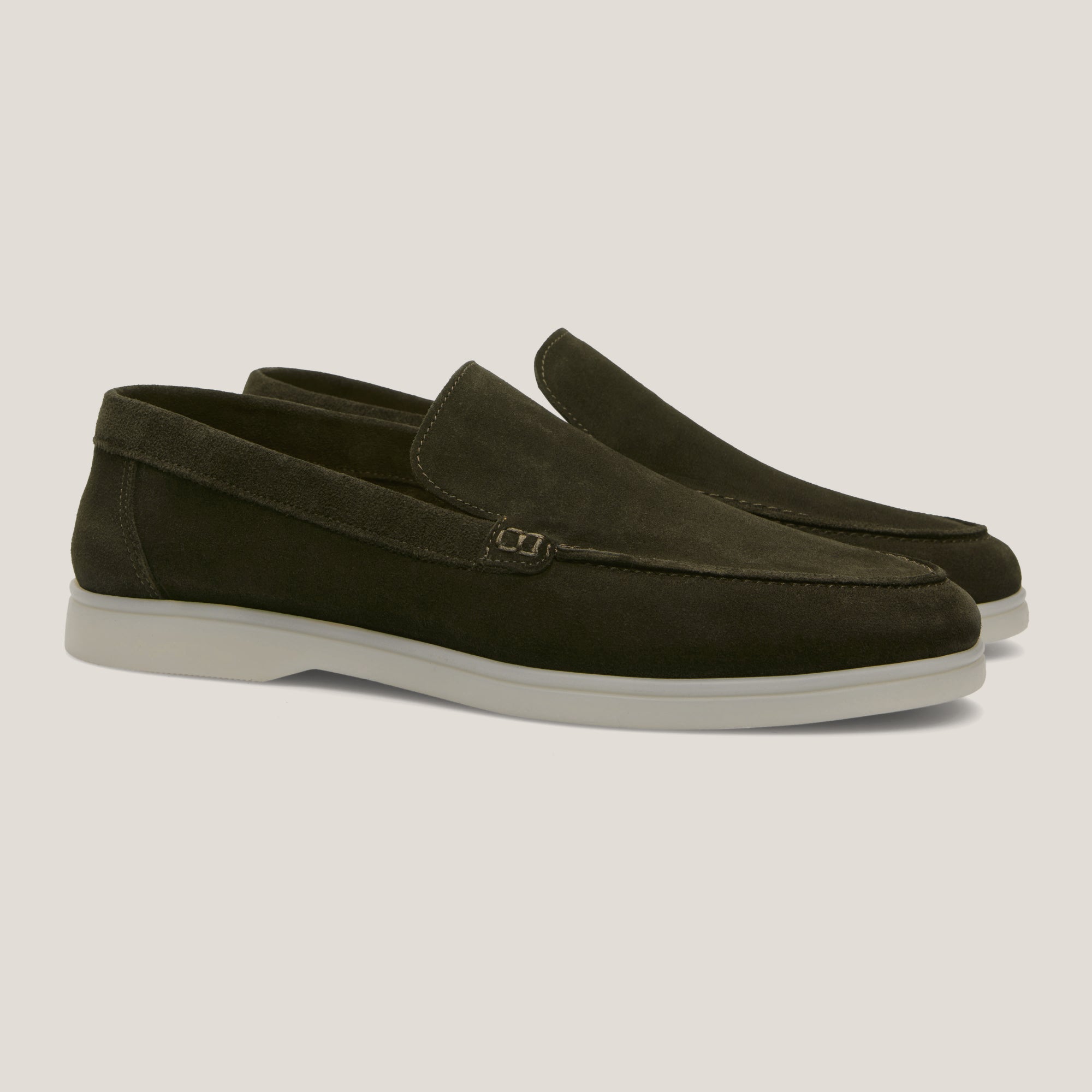 Capri - Camouflage Green Suede - Loafers