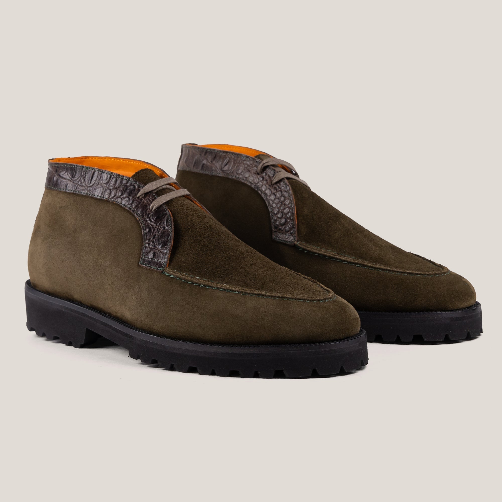 Lecco - Camouflage Green Suede - Chukkas